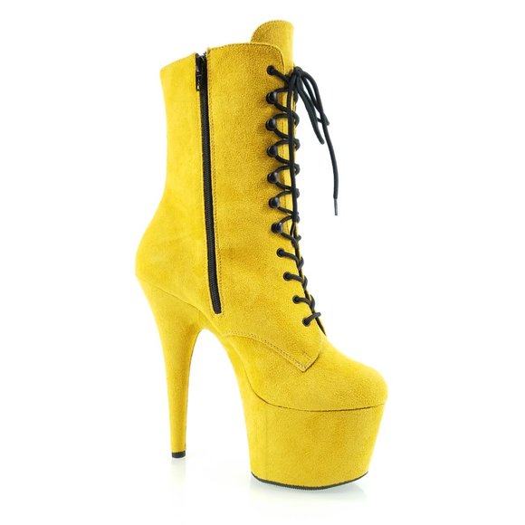 Mustard FX 7 inch high heel platform ankle boots - Picture 2 of 11